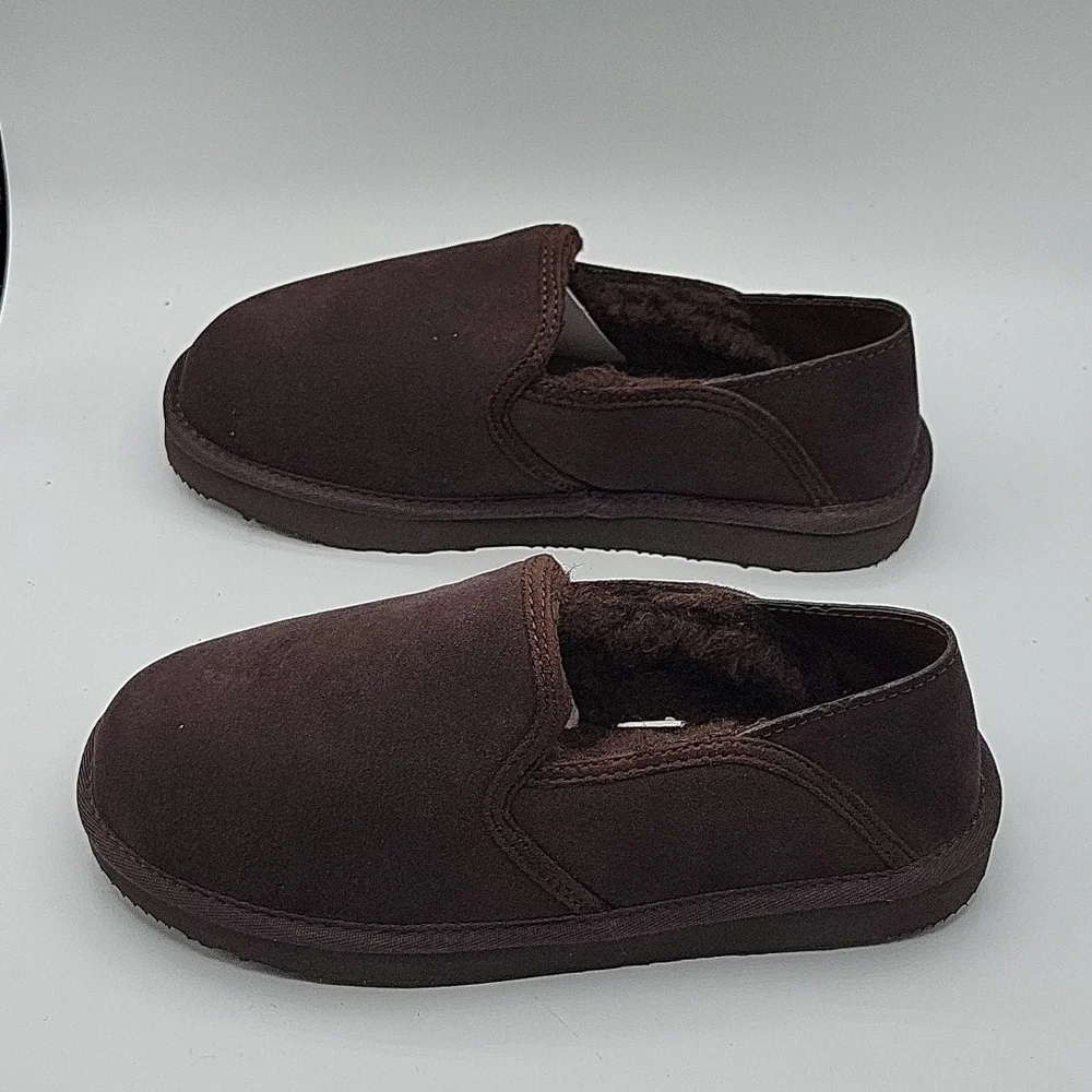 Aussie Merino Byron Suede Slippers Chocolate  Brown 8